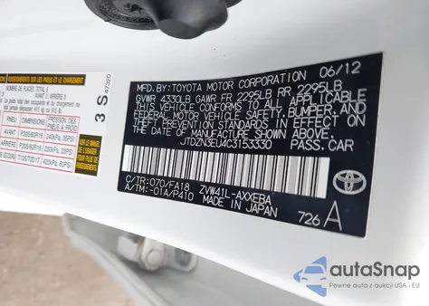 2012 Toyota Prius V Two из США, поврежденный, VIN JTDZN3EU4C3153330